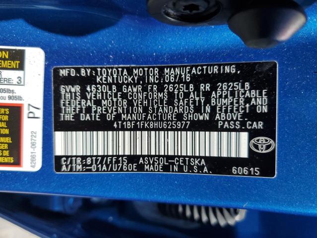 Photo 10 from auction – 2017 TOYOTA CAMRY LE with VIN 4T1BF1FK8HU625977