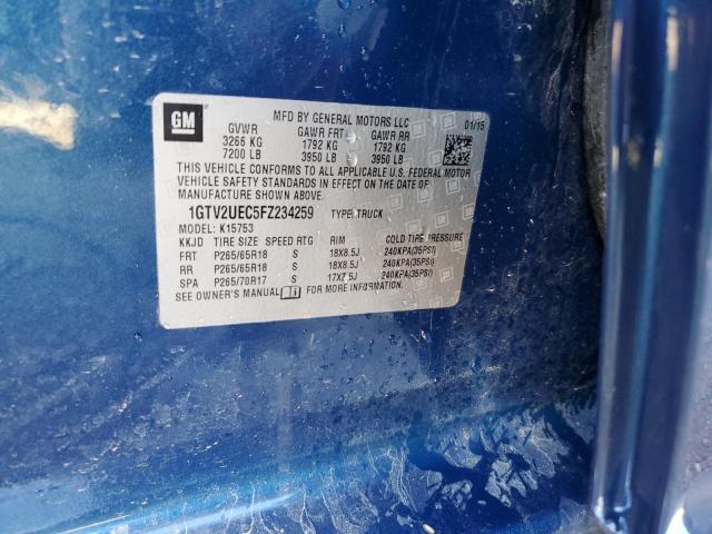 Photo 10 from auction – 2015 GMC SIERRA K15 with VIN 1GTV2UEC5FZ234259