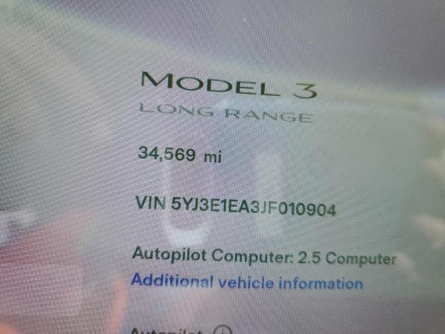 Photo 8 from auction – 2018 TESLA MODEL 3 with VIN 5YJ3E1EA3JF010904