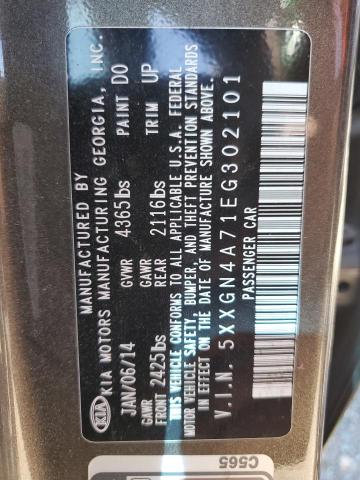Photo 10 from auction – 2014 KIA OPTIMA EX with VIN 5XXGN4A71EG302101