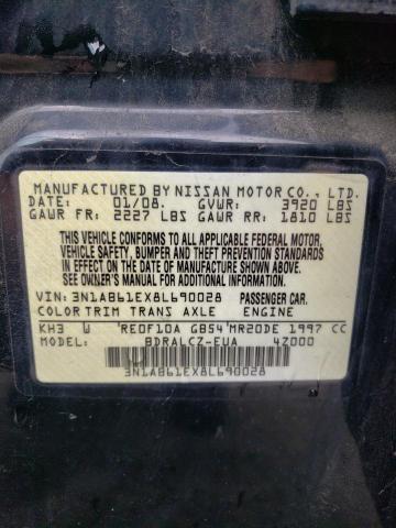 Photo 10 from auction – 2008 NISSAN SENTRA 2.0 with VIN 3N1AB61EX8L690028