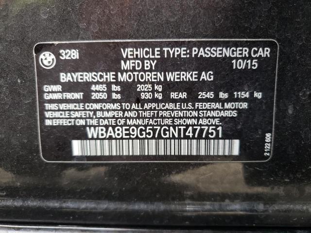 Photo 10 from auction – 2016 BMW 328 I SULE with VIN WBA8E9G57GNT47751
