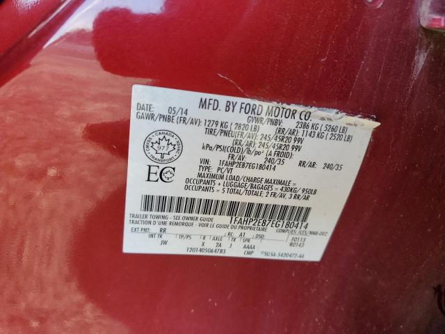 Photo 10 from auction – 2014 FORD TAURUS SEL with VIN 1FAHP2E87EG180414