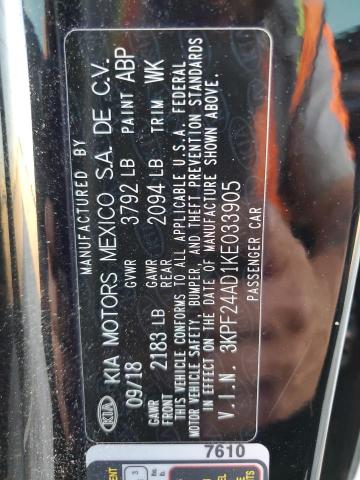 Photo 10 from auction – 2019 KIA FORTE FE with VIN 3KPF24AD1KE033905