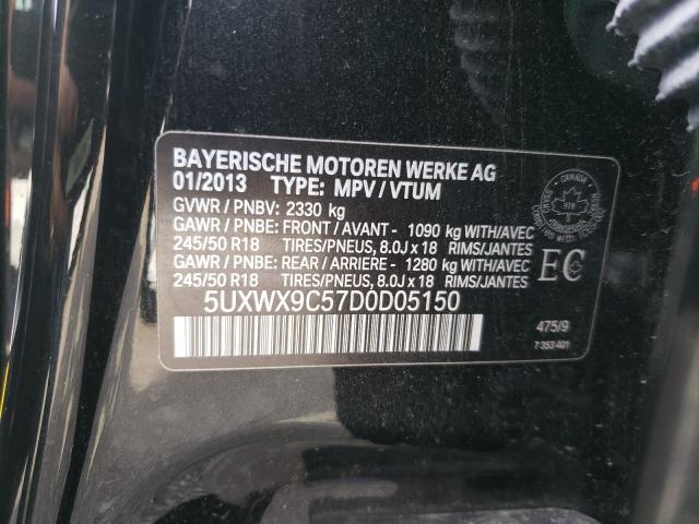 Photo 10 from auction – 2013 BMW X3 XDRIVE2 with VIN 5UXWX9C57D0D05150