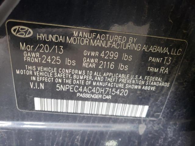 Photo 10 from auction – 2013 HYUNDAI SONATA SE with VIN 5NPEC4AC4DH715420