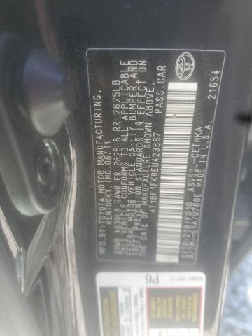 Photo 10 from auction – 2014 TOYOTA CAMRY L with VIN 4T1BF1FK8EU423667