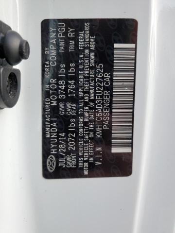Foto 10 de la subasta – 2015 HYUNDAI VELOSTER con VIN KMHTC6AD3FU227625