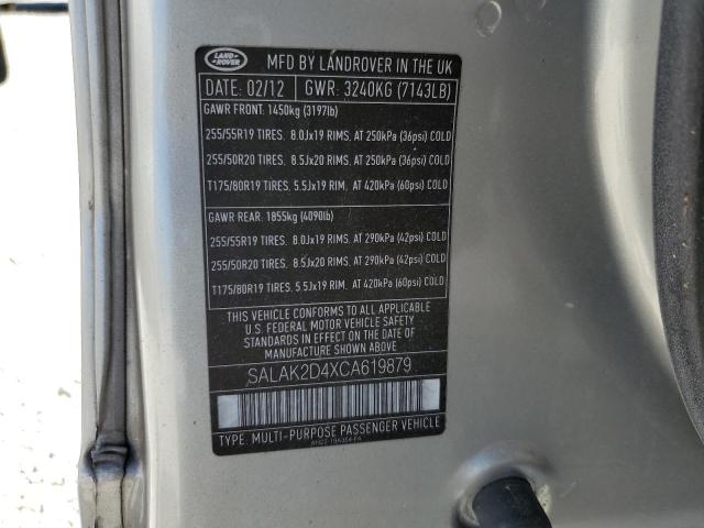 Photo 10 from auction – 2012 LAND ROVER LR4 HSE LU with VIN SALAK2D4XCA619879