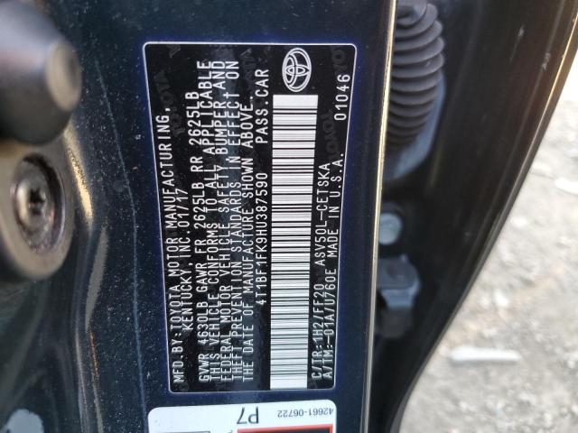 Photo 10 from auction – 2017 TOYOTA CAMRY LE with VIN 4T1BF1FK9HU387590