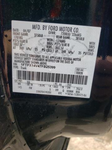 Photo 10 from auction – 2007 FORD F150 with VIN 1FTPX14V47FB25399