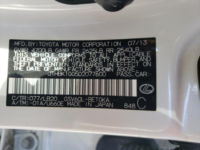 Photo 10 from auction – 2013 LEXUS ES 350 with VIN JTHBK1GG5D2077600