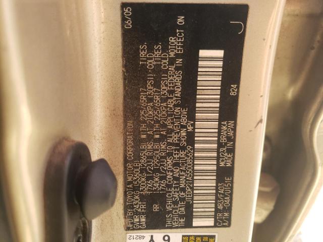 Photo 10 from auction – 2005 TOYOTA HIGHLANDER with VIN JTEDP21A550085629