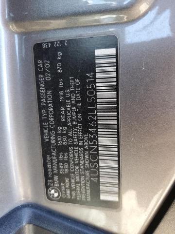 Photo 10 from auction – 2002 BMW Z3 3.0 with VIN 4USCN53462LL50514