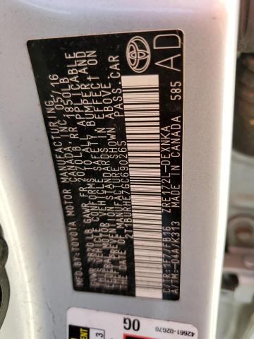 Photo 10 from auction – 2016 TOYOTA COROLLA L with VIN 2T1BURHE7GC690265