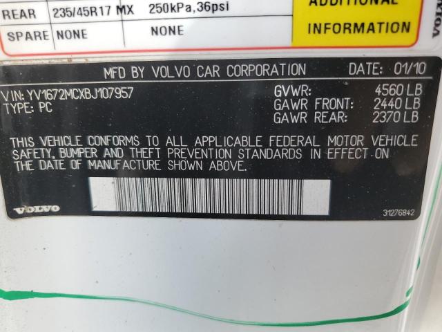 Photo 10 from auction – 2011 VOLVO C70 T5 with VIN YV1672MCXBJ107957