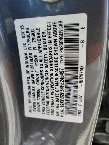 Photo 10 from auction – 2015 HONDA CIVIC LX with VIN 19XFB2F54FE245497