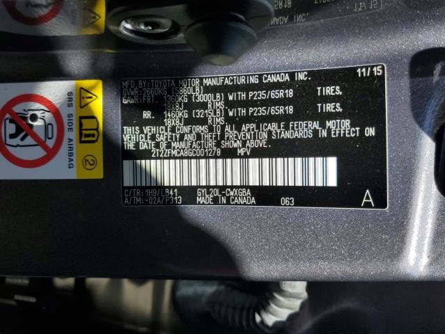 Zdjęcie 10 z aukcji – 2016 LEXUS RX 450H z VIN 2T2ZFMCA8GC001278