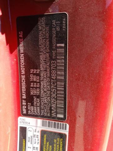 Photo 10 from auction – 2012 MINI COOPER CLU with VIN WMWZF3C57CT488703