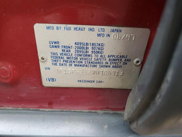 Photo 10 from auction – 1998 SUBARU FORESTER L with VIN JF1SF6352WH706713