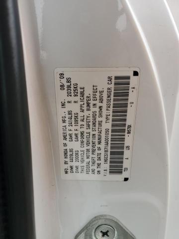 Photo 10 from auction – 2010 HONDA ACCORD EX with VIN 1HGCS1B71AA001050