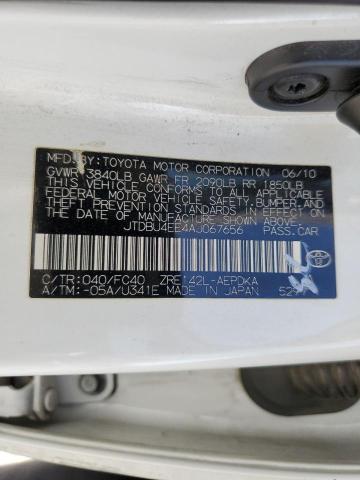 Photo 10 from auction – 2010 TOYOTA COROLLA BA with VIN JTDBU4EE4AJ067656