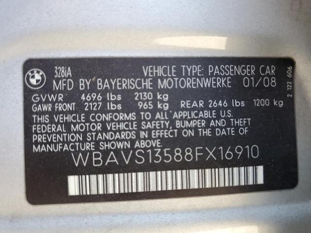 Photo 10 from auction – 2008 BMW 328 IT with VIN WBAVS13588FX16910
