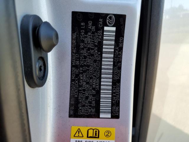 Photo 10 from auction – 2017 LEXUS ES 350 with VIN 58ABK1GG2HU071074