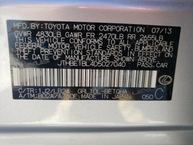 Photo 10 from auction – 2013 LEXUS GS 350 with VIN JTHBE1BL4D5027040
