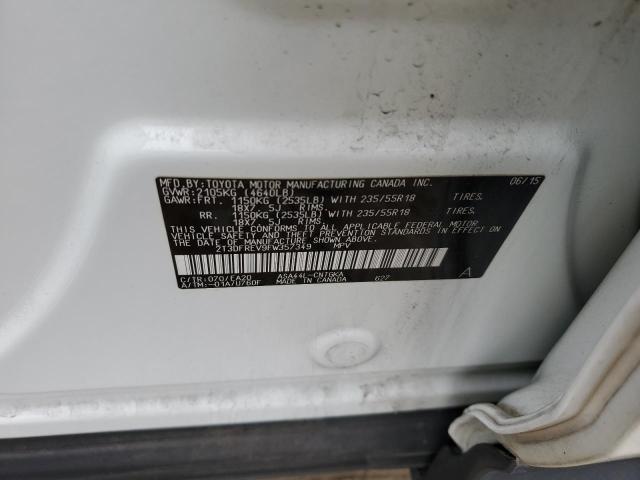 Photo 10 from auction – 2015 TOYOTA RAV4 LIMIT with VIN 2T3DFREV9FW357349