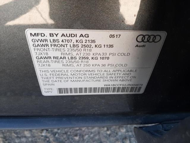 Photo 10 from auction – 2018 AUDI Q3 PREMIUM with VIN WA1BCCFS2JR004679