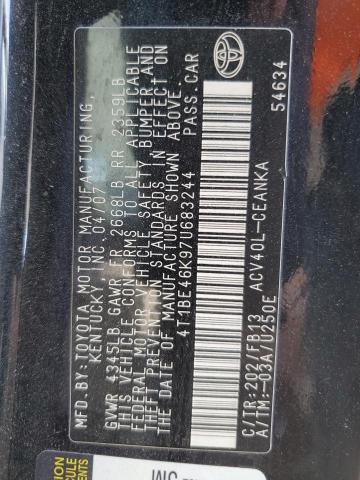 Photo 10 from auction – 2007 TOYOTA CAMRY with VIN 4T1BE46K97U683244
