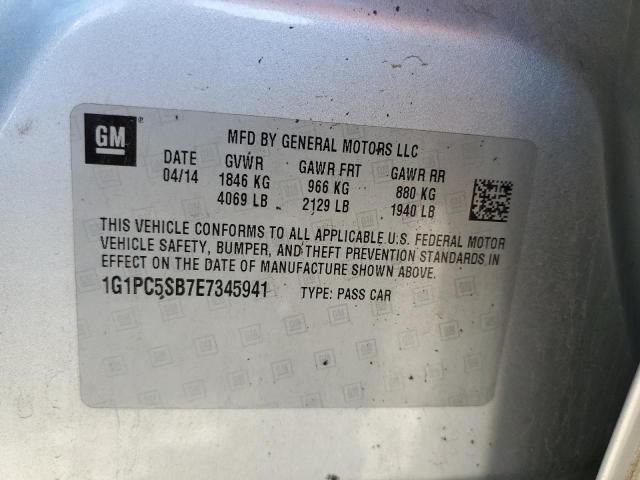 Photo 10 from auction – 2014 CHEVROLET CRUZE LT with VIN 1G1PC5SB7E7345941