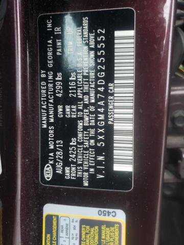 Photo 10 from auction – 2013 KIA OPTIMA LX with VIN 5XXGM4A74DG255552
