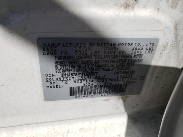 Zdjęcie 10 z aukcji – 2015 NISSAN SENTRA S z VIN 3N1AB7AP1FL632877