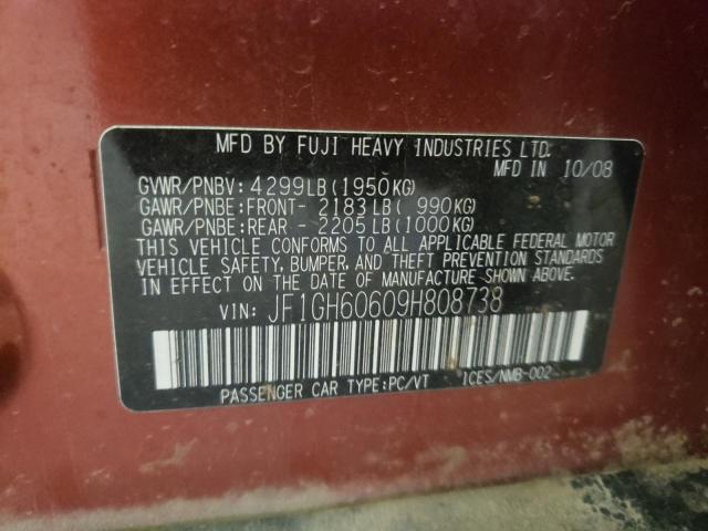 Photo 10 from auction – 2009 SUBARU IMPREZA 2. with VIN JF1GH60609H808738