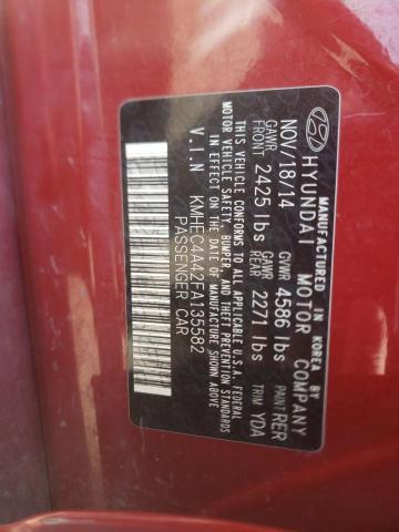 Photo 10 from auction – 2015 HYUNDAI SONATA HYB with VIN KMHEC4A42FA135582