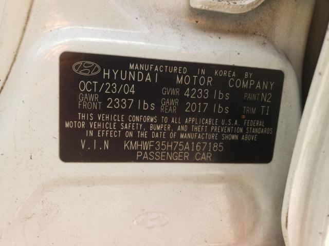 Photo 10 from auction – 2005 HYUNDAI SONATA GLS with VIN KMHWF35H75A167185