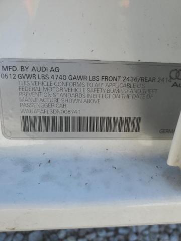 Photo 10 from auction – 2013 AUDI A4 PREMIUM with VIN WAUAFAFL3DN008741