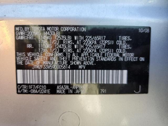 Photo 10 from auction – 2009 TOYOTA RAV4 with VIN JTMZF33V59D005814