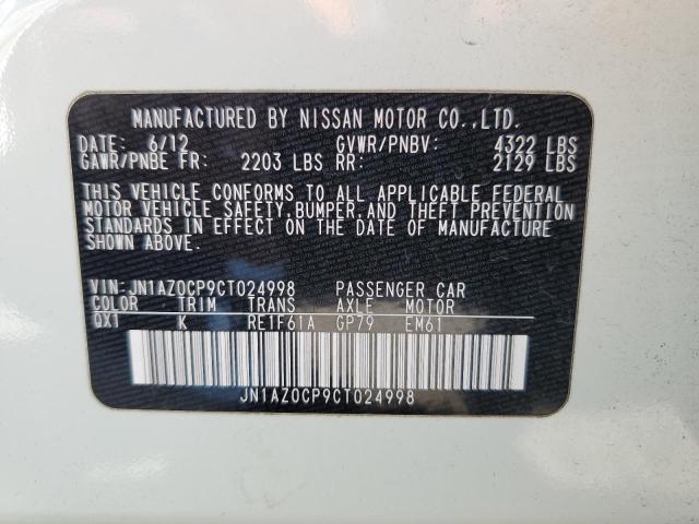 Photo 10 from auction – 2012 NISSAN LEAF SV with VIN JN1AZ0CP9CT024998