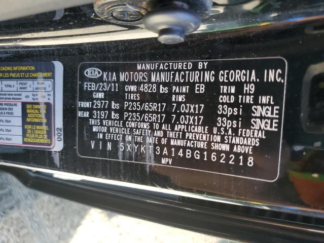 Photo 10 from auction – 2011 KIA SORENTO BA with VIN 5XYKT3A14BG162218