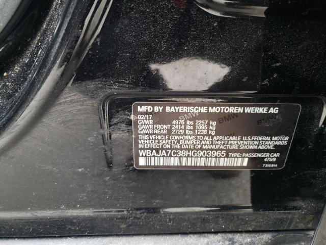 Photo 10 from auction – 2017 BMW 530 XI with VIN WBAJA7C38HG903965