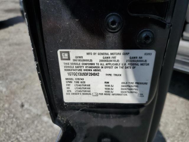 Photo 10 from auction – 2003 GMC SIERRA C15 with VIN 1GTGC13U93F204842