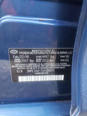 Photo 10 from auction – 2016 HYUNDAI SONATA SPO with VIN 5NPE34AF7GH399977