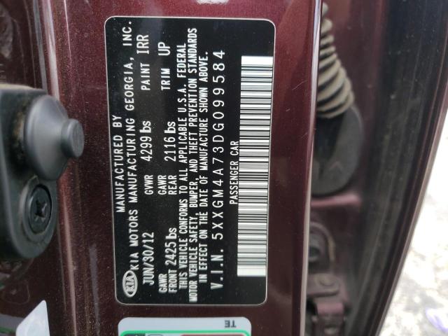 Photo 10 from auction – 2013 KIA OPTIMA LX with VIN 5XXGM4A73DG099584