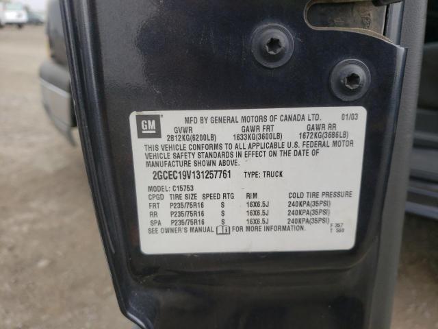 Photo 10 from auction – 2003 CHEVROLET SILVERADO with VIN 2GCEC19V131257761