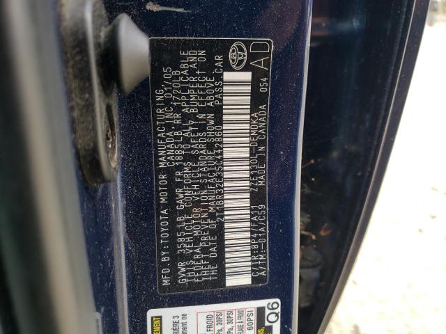 Photo 10 from auction – 2005 TOYOTA COROLLA CE with VIN 2T1BR32E35C442860