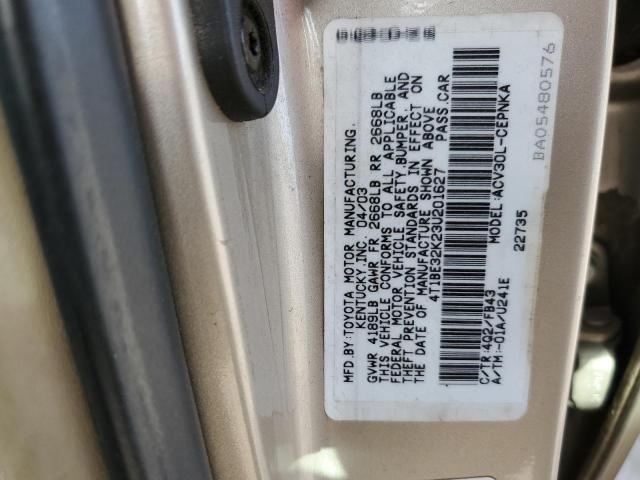 Photo 10 from auction – 2003 TOYOTA CAMRY 4D 2 with VIN 4T1BE32K23U201627
