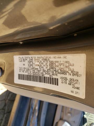 Photo 10 from auction – 2004 TOYOTA SEQUOIA LI with VIN 5TDZT38A54S231007
